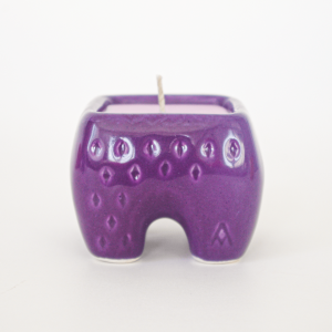 Purple tea candle